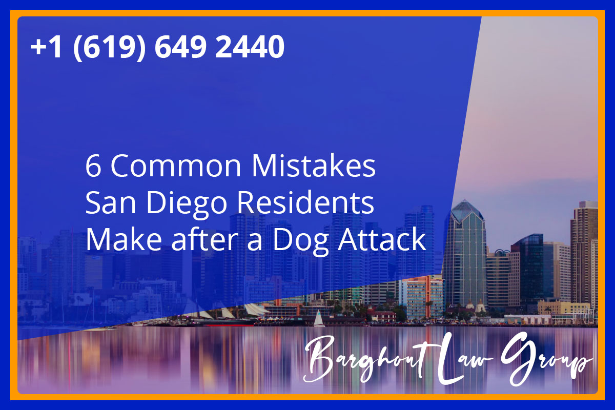 6 Common Mistakes San Diego Residents Make after a Dog Attack
