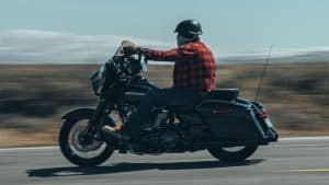 Motorcycle and rider