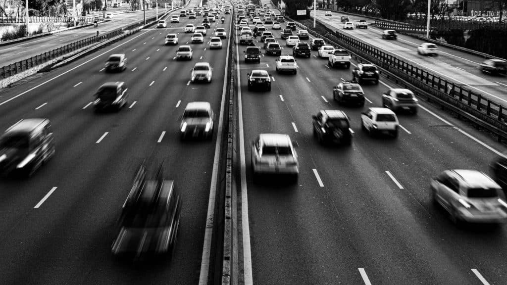 Cars on highway